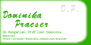 dominika pracser business card